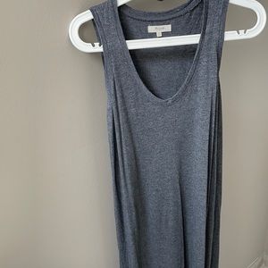 Madewell jersey tank dress, heather charcoal gray